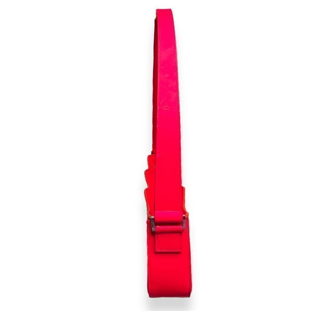 Mach and Mach Hot Pink Wave Baguette Leather Bag 100% Authentic - Picture 4 of 12